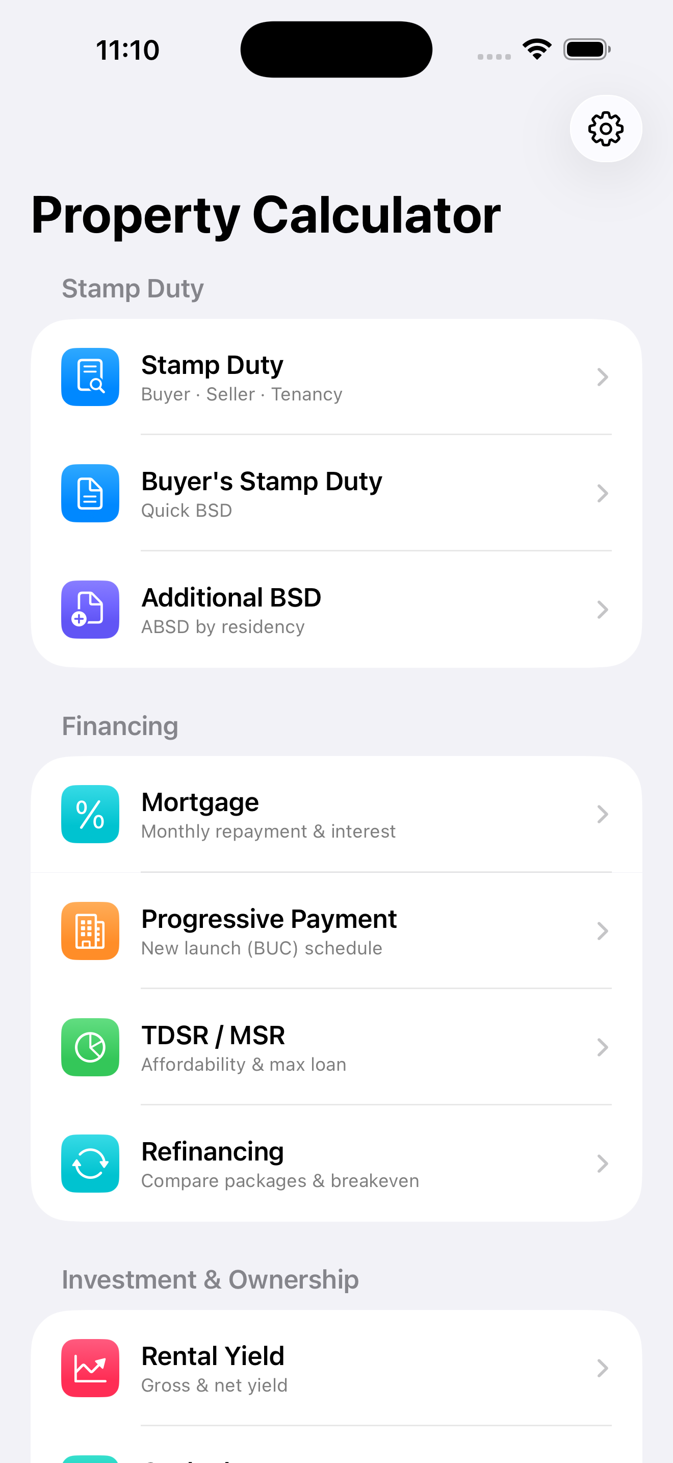 AI Property Calculator app screenshot